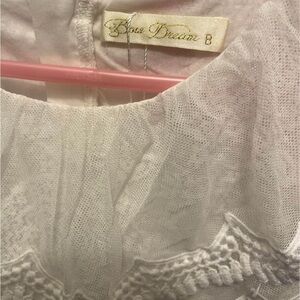 Girls cream vintage style dress